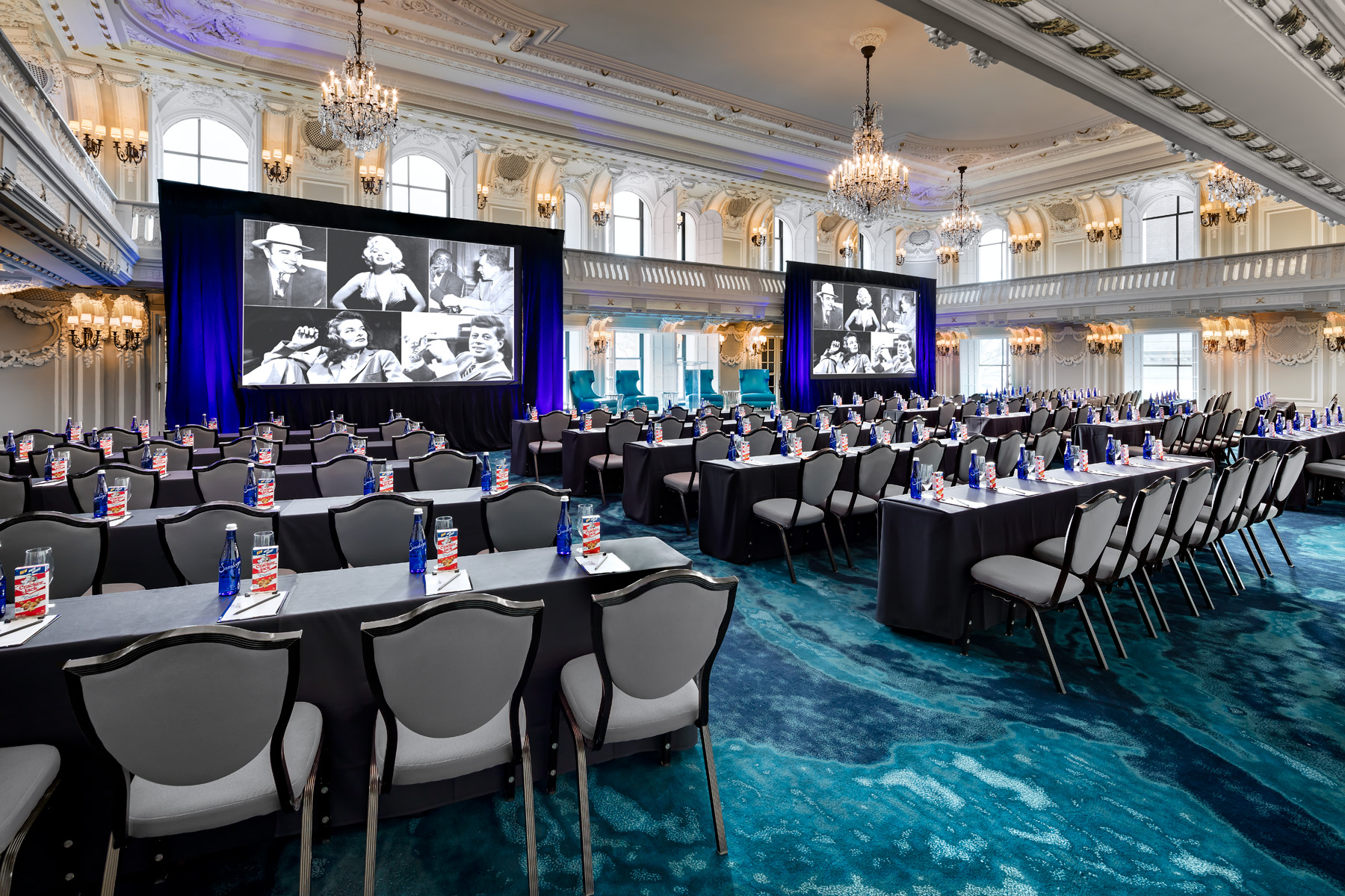 Ballroom Event Space with Large Screens