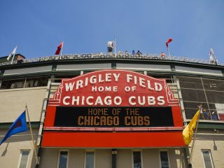 Wrigley Field Home of Chicago Cubs Sign