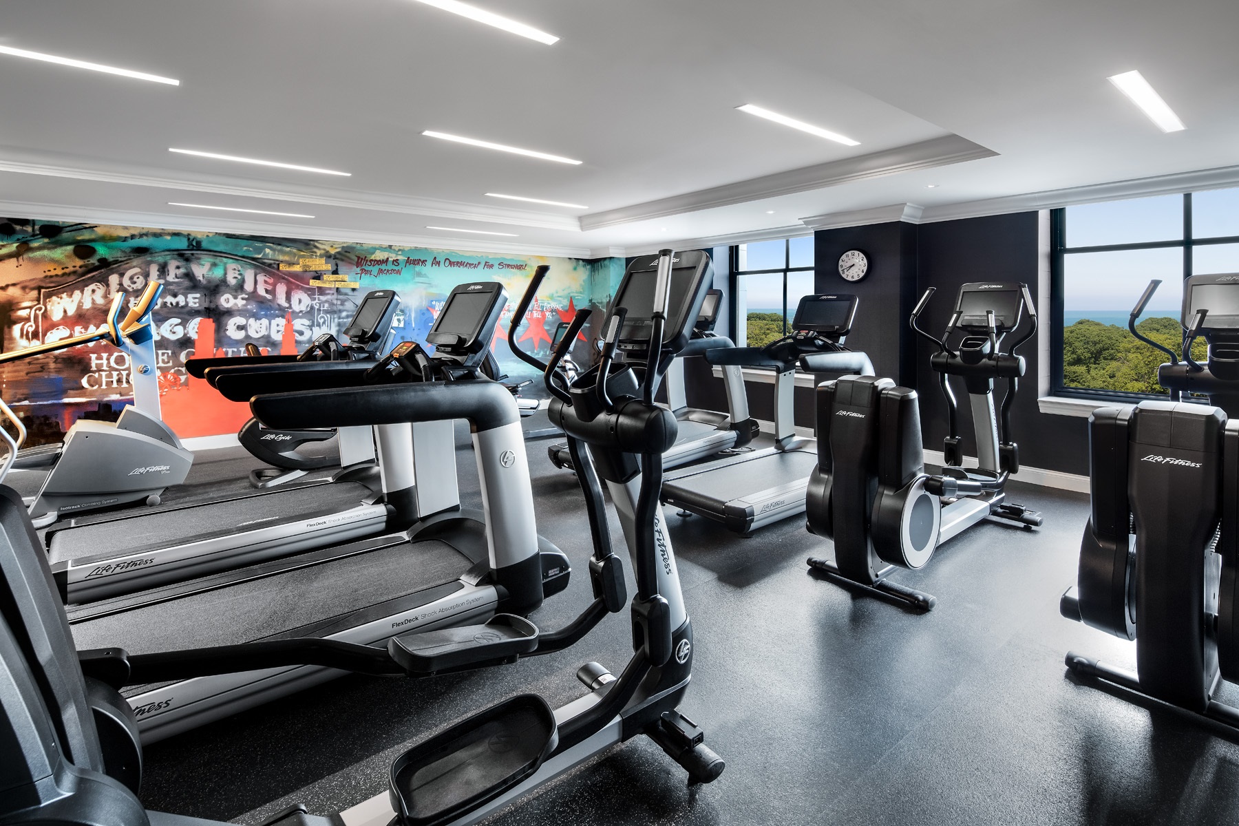 fitness center at chicago hotel